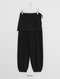 Anka Layered Wrap Skirt Pants