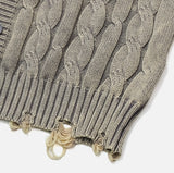 Ato Damage Cable Washing Cardigan