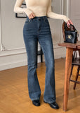 Chevind Washing Bootcut Denim Pants