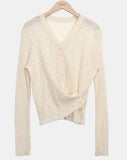 Fidget Two-Button Ribbed Cardigan
