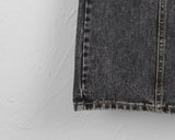 Ints Gray Washing Slit Long Wide Denim Pants