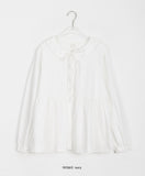 You frill collar shirring blouse