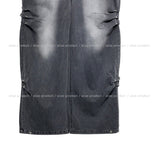 Ribat Pintuck Wide Denim Pants