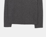 Wali Bokashi Boat Neck Off-Shoulder Long Sleeve Knit