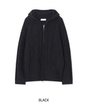 Grain Fisherman Knit Hooded Zip-Up