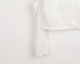 Pezzle See-Through Paisley Incision Split Cropped Long Sleeve T-Shirt