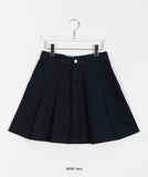 Leving Cotton Pleated Mini Skirt