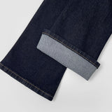 Raw Span Back Pocket Point Semi Bootcut Denim Pants