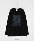 [unisex] Romiki Printing Over Long Sleeve Tee