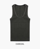 Pigment stitch ribbed sleeveless shirt