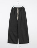 Unoki banding string brushed jogger pants