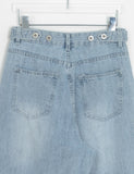 Keshu Summer Washing Denim Wide Pants