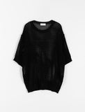 [unisex] Curl net over short sleeve knit