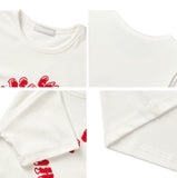 Harni Boucle Embroidery Crop Tee