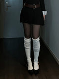 See-through two-tone knee-high socks