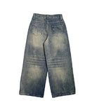 Weven Vintage Washed Denim Wide Pants