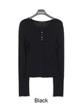 Pur henley neck long sleeve tee