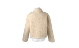 Akun Wool Fluffy Short Button Fur Jacket