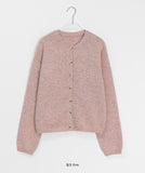 Roheki Basic Round Wool Knit Cardigan