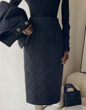 Diode Quilted Puff Padded Skirt