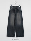 Socket Washing Wide Denim Pants