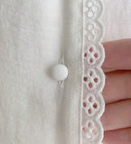 Lupine Lace Pin Tuck Puff Blouse