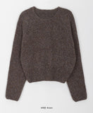 Cat mix color crop knit