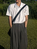 Collar Henry Neck Boonto Short Sleeve T-shirt
