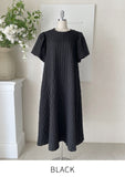 Poish Bubble Jacquard Flare Long One Piece