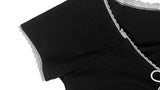 Palmer Shirring Ribbon Short Sleeve T-shirt
