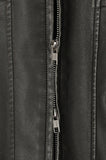 Gross cut washed leather jacket