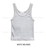 [U-BASIC] Fit Body U-neck Ribbed Sleeveless