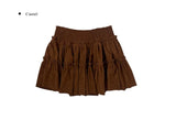 Empty Suede Frill Banding Mini Skirt