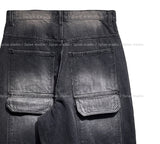 Link double back pocket denim pants