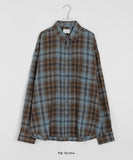 [unisex] Nurico Peach Check Over Shirt