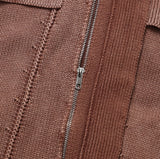 Demon Washing Knit Hood Jacket