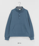 [BAONHAUS] Billtory Button Color Matching Two-tone Sweatshirt