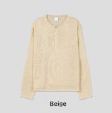 Aerin See-through Henley Neck Knit