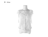 Risun Ribbon Strap Off Sleeveless Blouse