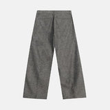 Sloped Wool One-Tuck Wide Slacks