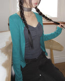 Penzo Ribbed Round Long Sleeve Cardigan