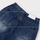 Slave pintuck wide denim pants