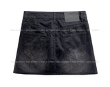 Tray Velvet Washed Denim Skirt
