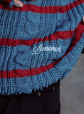 [LANARCH] Frayed Cable Stripe Sweater
