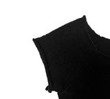 Cosy U-Neck Layered Cap Sleeve Wool Short Sleeve Knit