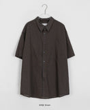 [unisex] Tonal Check Collar Over Shirt