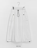 Mokoli Nylon Cargo Long Skirt