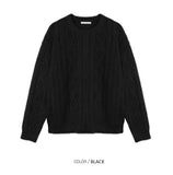 Cable mohair knit