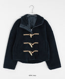 Roncoco fleece duffel quilted crop jacket