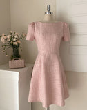 Fine Tweed Flare Mini One Piece